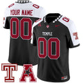 Custom Temple Owls Jersey Name, Number 2025 Vapor Limited Stitched