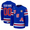 Custom USA Hockey Jersey Name and Number 2025 Premium Stitched