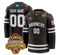 Custom Western Michigan Broncos Jersey 2025 National Champions Patch Premium Stitched
