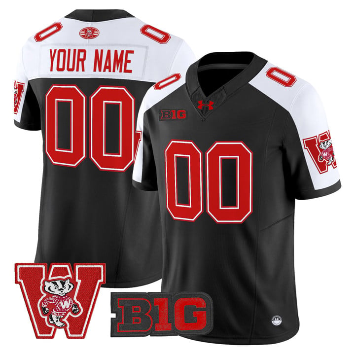 Custom Wisconsin Badgers Jersey Name, Number Throwback Stitched