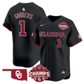 Cydney Sanders Jersey #1 Oklahoma Sooners 2025 SEC Champions Patch Limited Stitched
