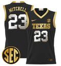 Dillon Mitchell Jersey #23 Texas Longhorns 2024 Lightweight Basketball Black Gold