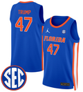 Donald Trump Jersey #47 Florida Gators Swingman Basketball Stitched Royal