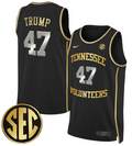Donald Trump Jersey #47 Tennessee Vols 2024 Swingman Basketball Black Gold