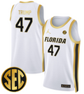 Donald Trump Jersey #47 Florida Gators Swingman Basketball Stitched White Gold