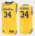 Dimitrios Klonaras Jersey California Golden Bears College Basketball Yellow #34