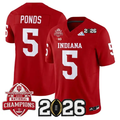 D'Angelo Ponds Jersey #5 Indiana Hoosiers 2026 All Stitched Crimson