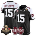 Dak Prescott Jersey #15 Mississippi State Bulldogs 2025 Egg Bowl Stitched
