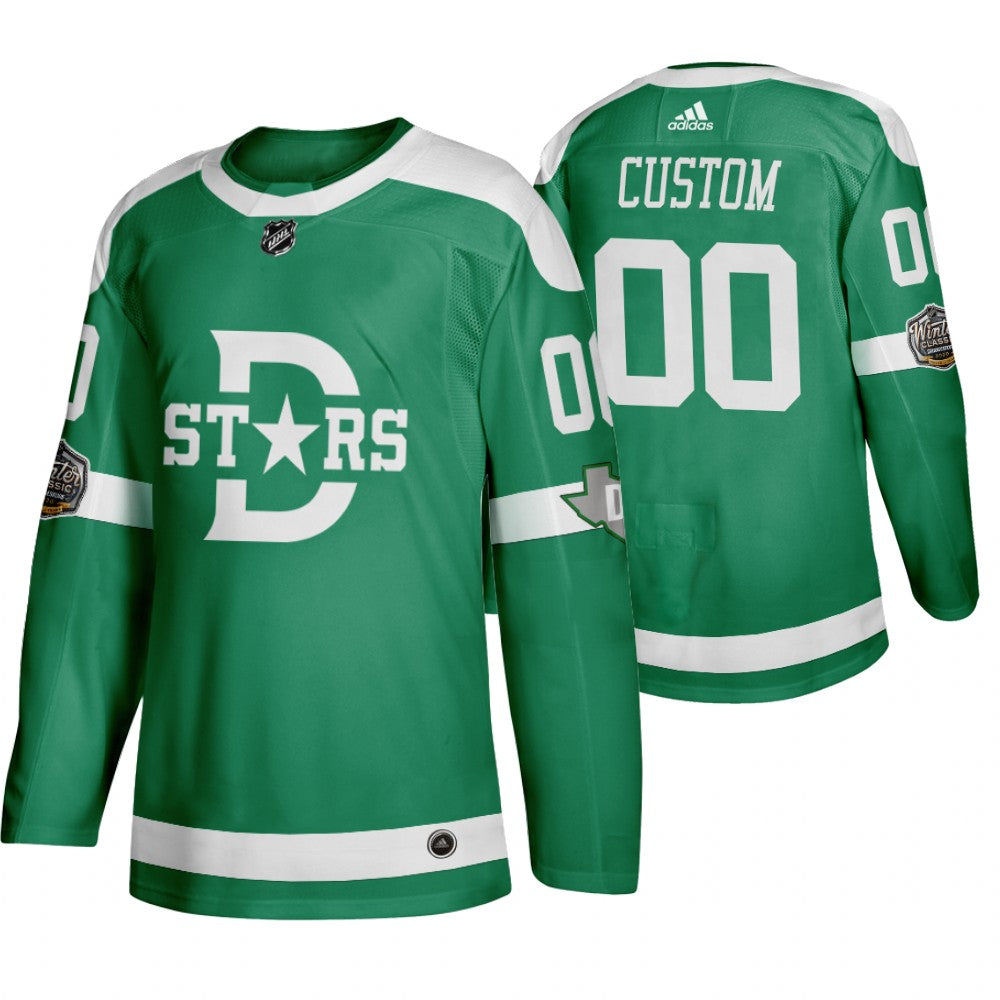 Dallas Stars Custom Green 2020 Winter Classic Retro NHL Jersey Stitched