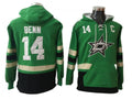 Dallas Stars #14 Jamie Benn Green One Front Pocket Pullover Hoodie