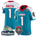 Damon Bankston Jersey #1 New Mexico Lobos 2025 Rate Bowl Vapor Stitched