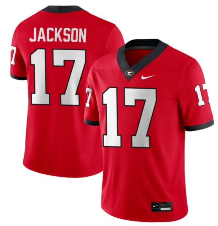 Custom Georgia Bulldogs Jersey Name, Number College Football Stitched Red