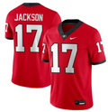Dan Jackson Jersey #17 Georgia Bulldogs NCAA College Football Stitched Red