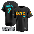 Dansby Swanson Jersey #7 Chicago Cubs Graffiti North Side Edition Stitched