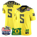 Dante Moore Jersey #5 Oregon Ducks 2026 Peach Bowl Oregon State Stitched Yellow