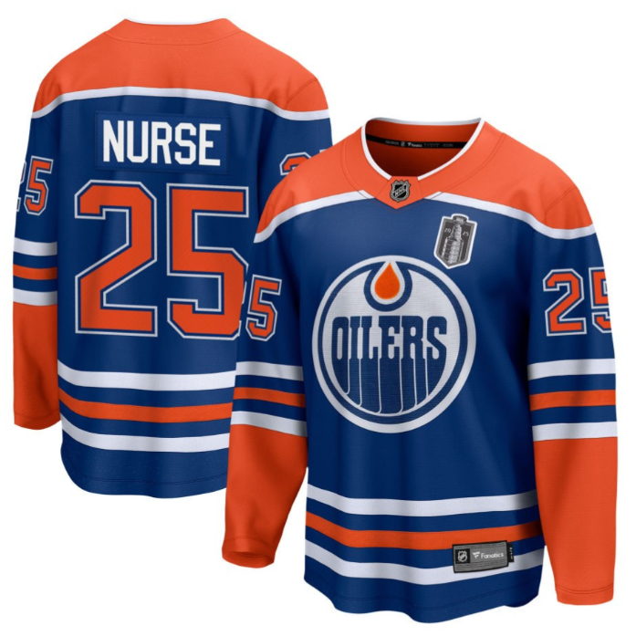 Darnell Nurse 25 Edmonton Oilers 2025 Stanley Cup Final Home Breakaway Men Jersey
