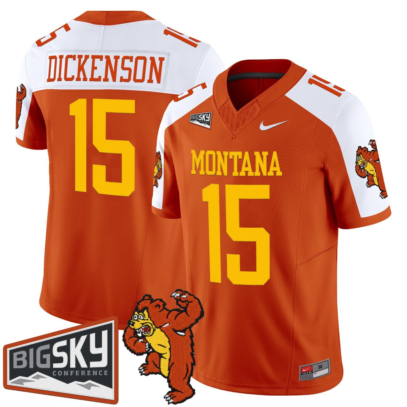 Dave Dickenson Jersey #15 Montana Grizzlies 1995 Throwback Stitched