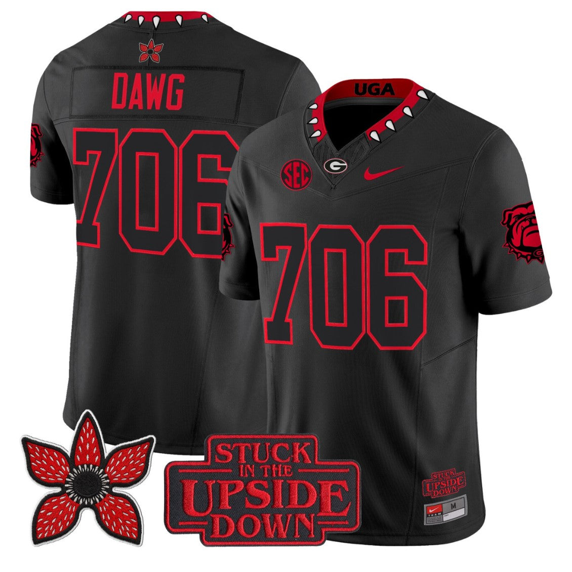 Dawg Jersey #706 Georgia Bulldogs Stranger Things Edition Vapor Stitched