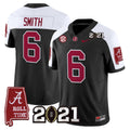 DeVonta Smith Jersey #6 Alabama 2021 CFP Championship Alabama Map