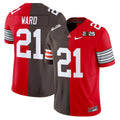 Denzel Ward Jersey #21 Ohio State Buckeyes 2025 Split Vapor Limited Stitched