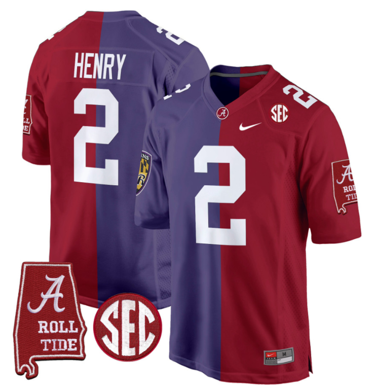 Derrick Henry Jersey Ravens #2 Alabama Crimson Tide Football Game Stitched