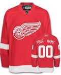 Detroit Red Wings  Customized Red Jersey Stitched