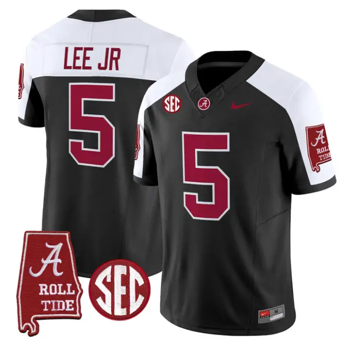 Dijon Lee Jr Jersey #0 Alabama Crimson 2026 SEC Patch Stitched