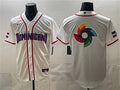 Dominican Republic Baseball Jersey Team Big Logo White 2026 World Baseball Classic Home Stadium Stitched