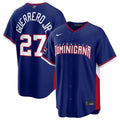 Dominican Republic Baseball #27 Vladimir Guerrero Jr. Jersey Navy 2026 World Baseball Classic Road Stadium Stitched