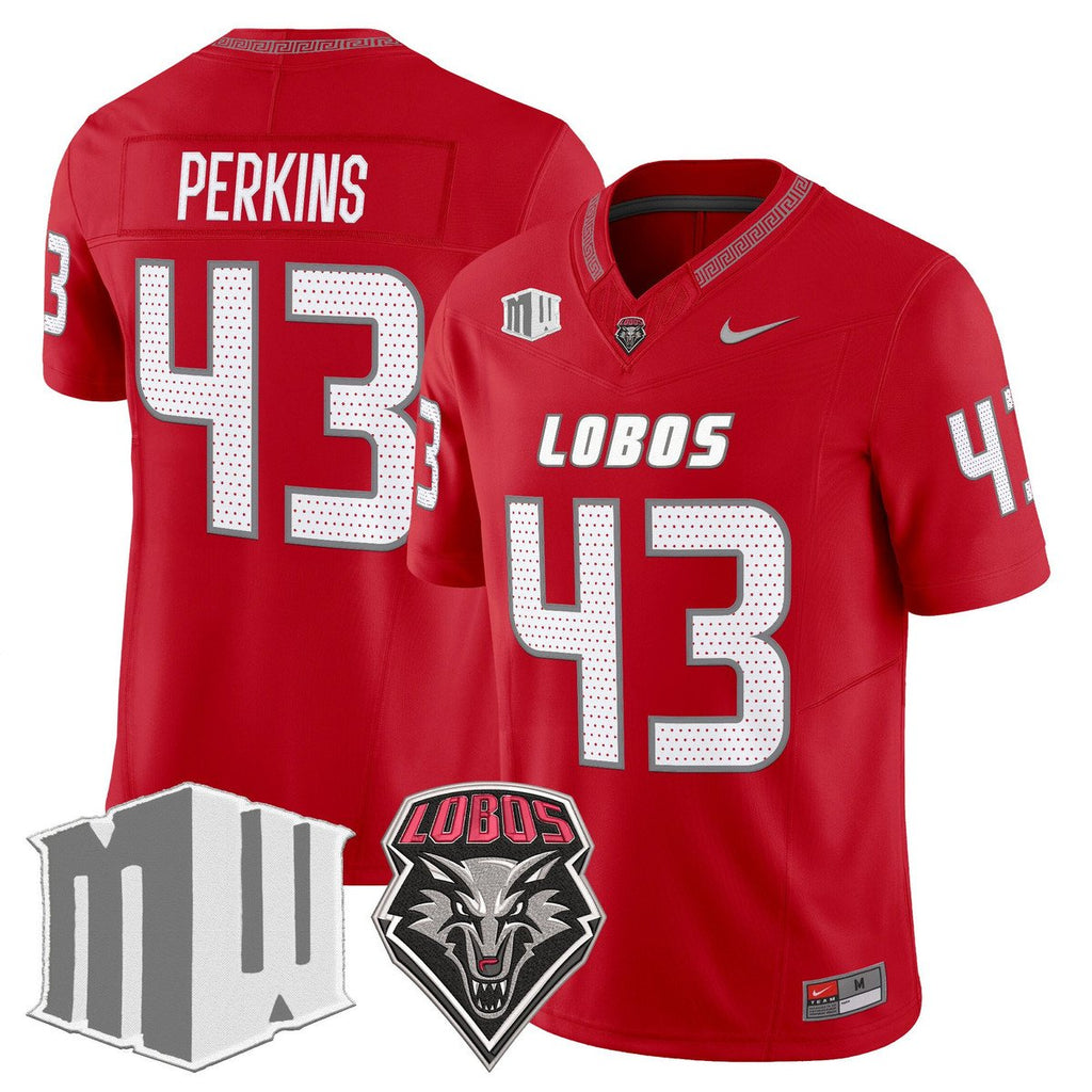 Don Perkins Jersey #43 New Mexico Lobos 2025 Vapor Limited Stitched