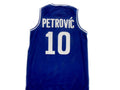 Drazen Petrovic Jersey #4 Sibenka Croatia Basketball Blue