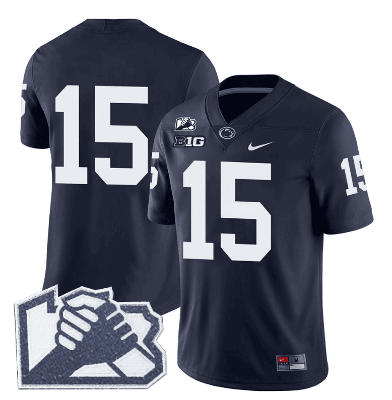 Drew Allar Jersey #15 No Name Penn State Unity Patch Limited Stitched