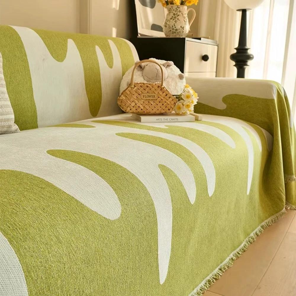 Dripping Color Chenille Sofa Cover