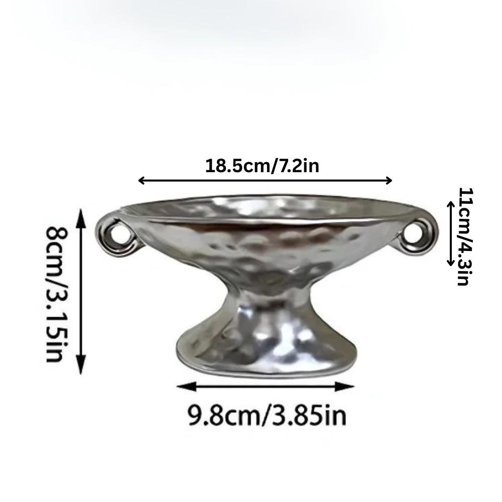 Dual-Ear Ceramic Oval Organizer