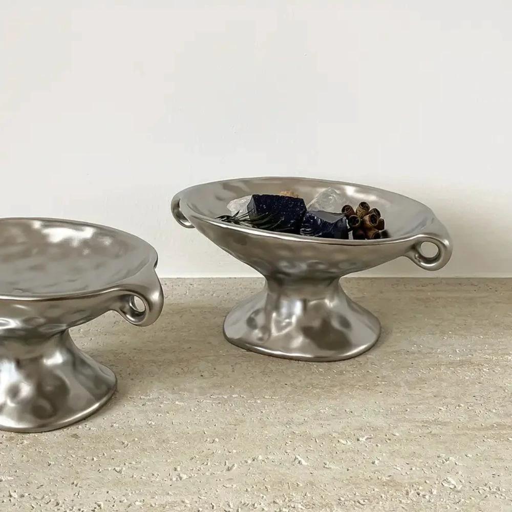 Dual-Ear Ceramic Oval Organizer