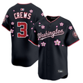 Dylan Crews Jersey #3 Washington Nationals Cherry Blossom Vapor Premier Limited Stitched
