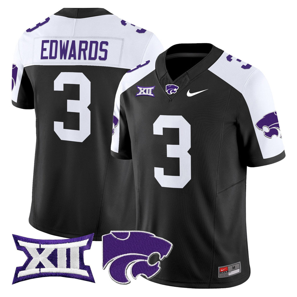 Dylan Edwards Jersey #3 Kansas State Wildcats 2025 Limited Stitched