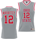 Evan Mahaffey Jersey #12 Ohio State Buckeyes College Basketball Lightweight Gray