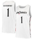 eremiah Davenport Jersey Cincinnati Bearcats College Basketball White #1