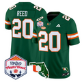 Ed Reed Jersey #20 Miami Hurricanes 2026 Fiesta Bowl Florida Stitched Green