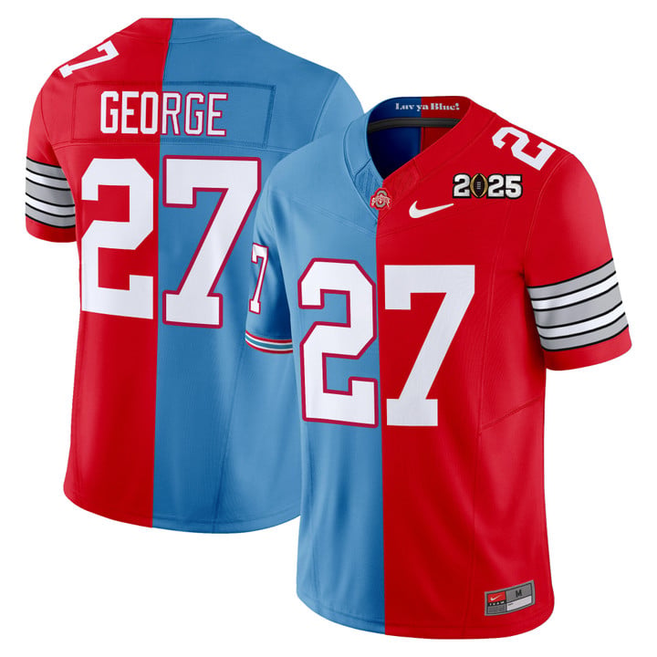 Eddie George Jersey #27 Ohio State Buckeyes 2025 Split Vapor Limited Stitched
