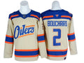 Edmonton Oilers #2 Evan Bouchard Light Beige Alternate Jersey