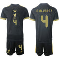 Edson Alvarez Jersey #4 Mexico Black Gold 2025 - 26 Soccer Suit