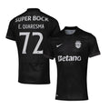 Eduardo Quaresma 72 Sporting CP 2025-26 Away Match Jersey – Black