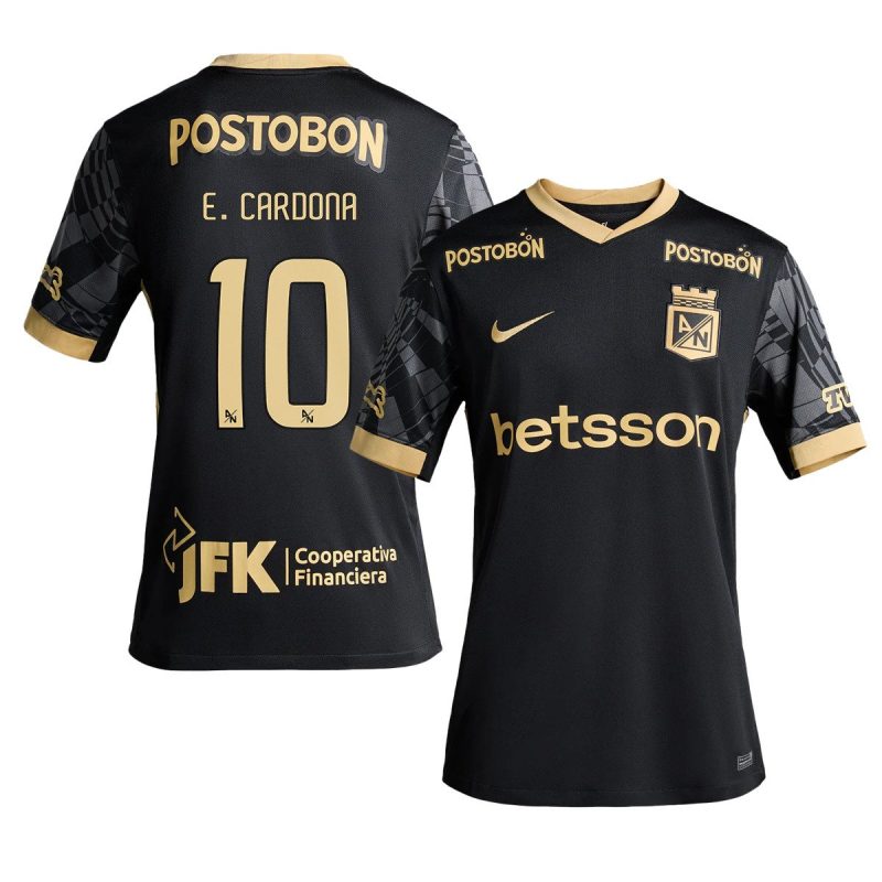 Edwin Cardona 10 Atlético Nacional 2025-26 Away Men Jersey – Black