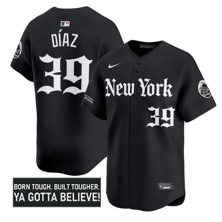 Edwin Díaz Jersey #39 New York Mets Gothic Borough Edition Stitched