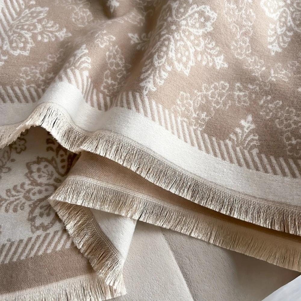 Elara Damask Print Scarf Shawl