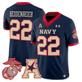 Eli Heidenreich Jersey #22 Navy Midshipmen Vapor USMC Premier Stitched