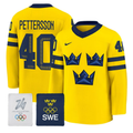 Elias Pettersson Jersey #40 Sweden Olympic 2026 Premium Hockey All Stitched