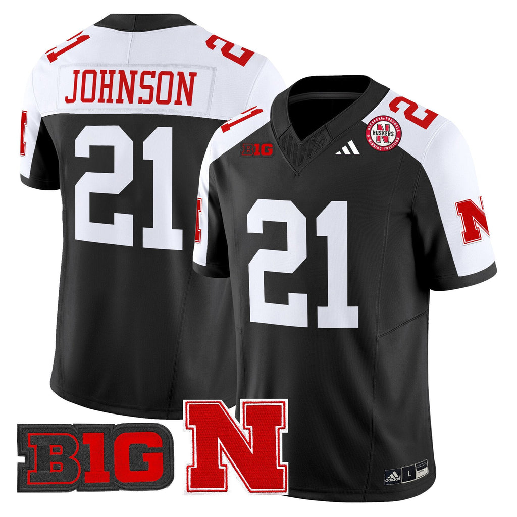 Emmett Johnson Jersey #21 Nebraska Cornhuskers 2025 Stitched